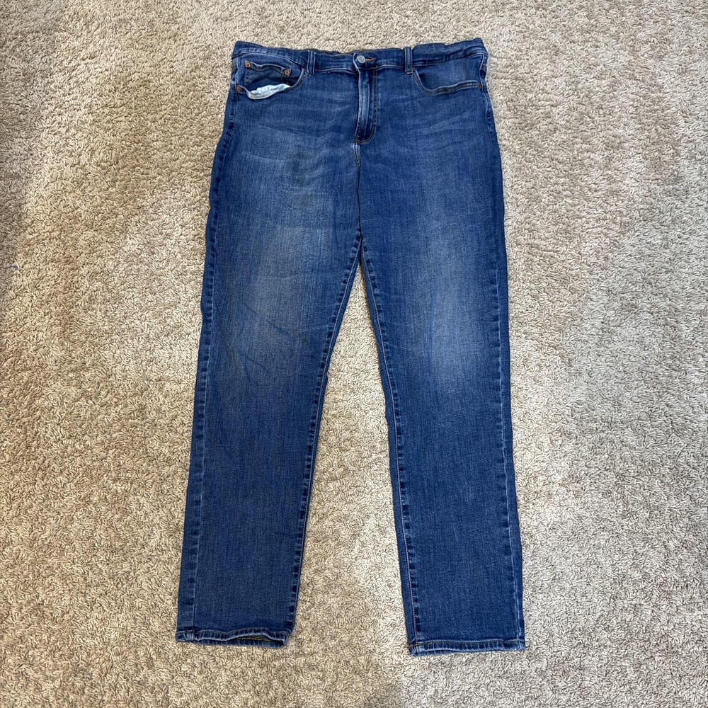 Lucky Brand Jeans Mens 40x34 Blue 410 Athletic Straight Denim‎ Stretch Zip Fly